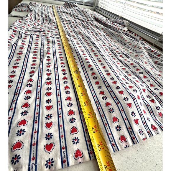 Vtg Womens Nightgown Robe Size L 70s Calico Prairie Cottage Accentuette Lanz - Picture 9 of 10